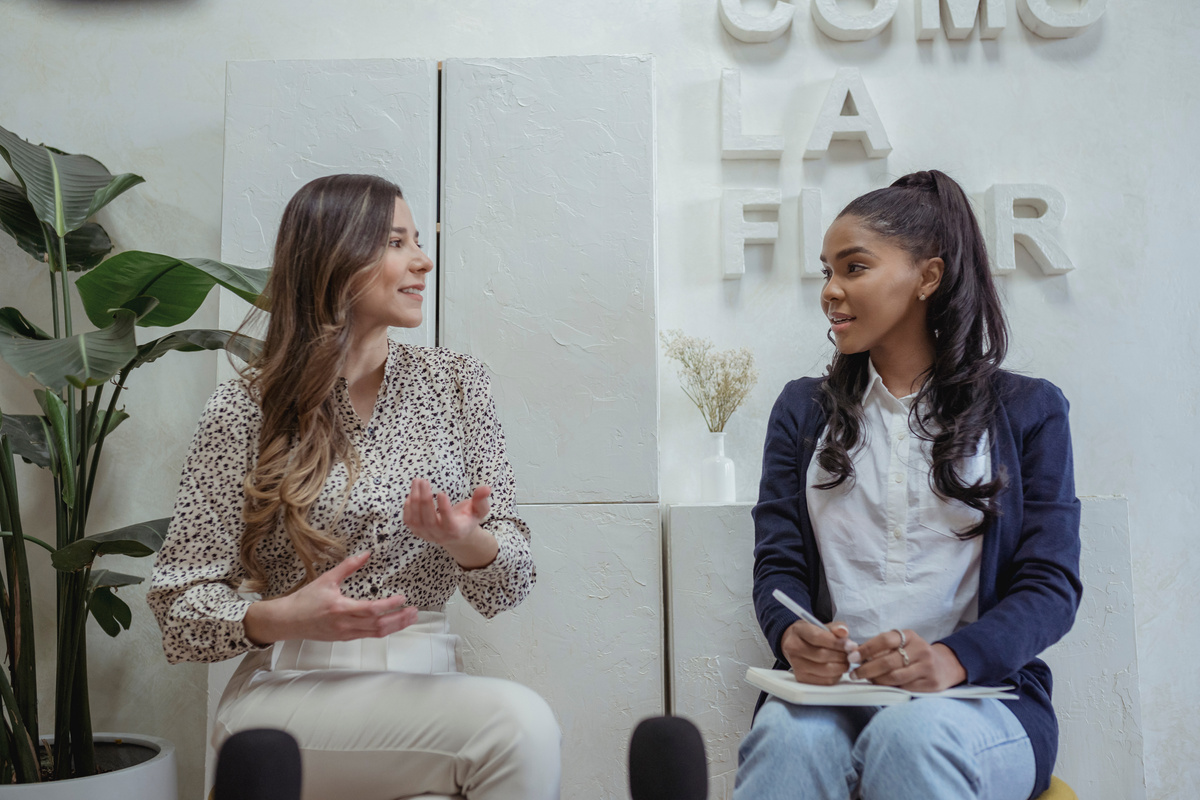 Women Sitting for an Interview